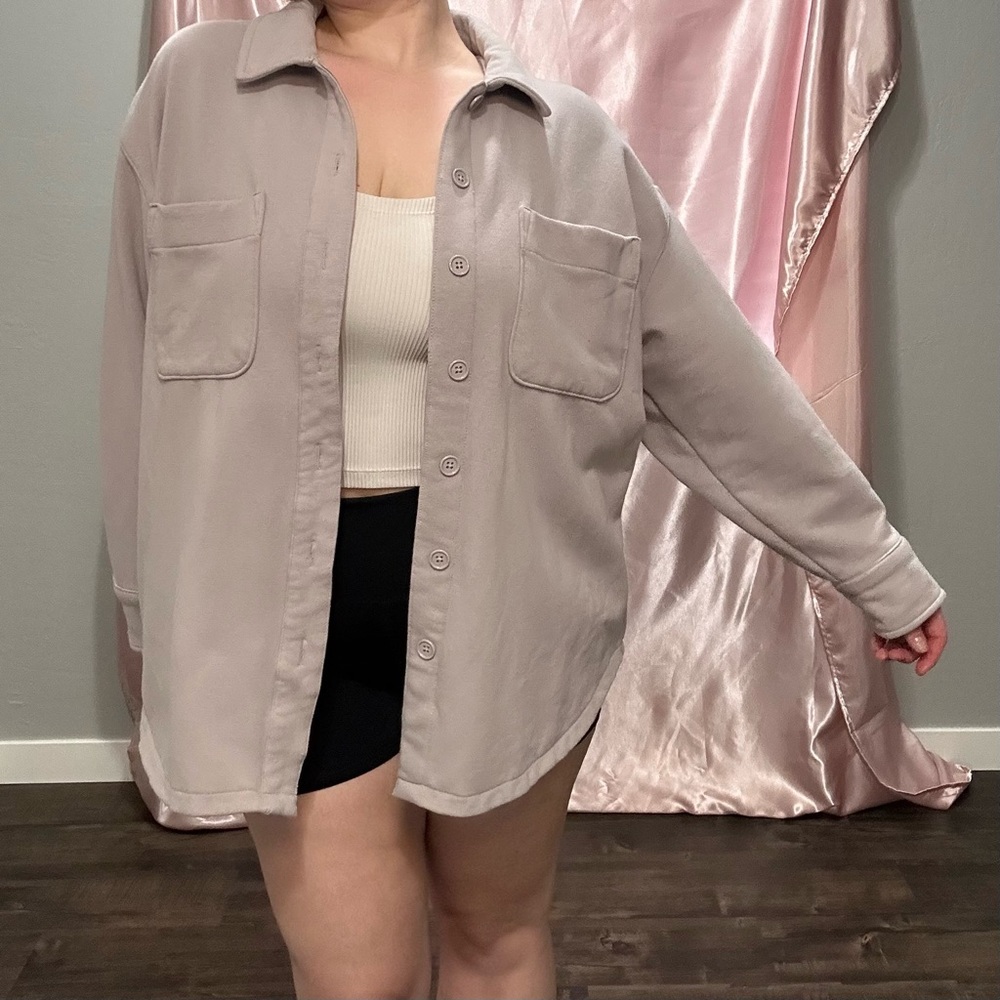Athleta Fleece Shirt Jacket